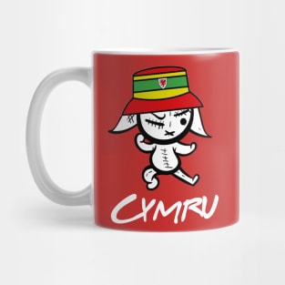 Cymru bucket hat rabbit, Yma O Hyd Mug